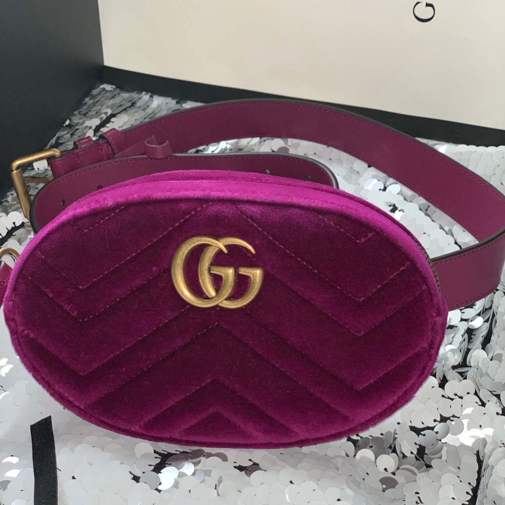 Gucci Marmont Velvet Belt Bag NEVER BEEN USED